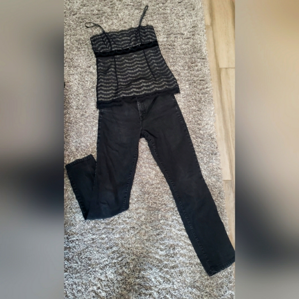 Ann Taylor Black Lace Camisole